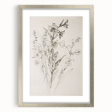 Abstract floral frame with a silver mat, showcasing vibrant colors and intricate patterns, perfect for enhancing modern home decor. Ideal for art enthusiasts.