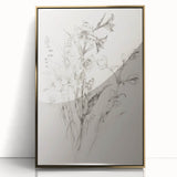 Framed acrylic art piece showcasing vibrant abstract florals in hues of pink, gold, and green, perfect for modern home decor. Adds elegance and sophistication.