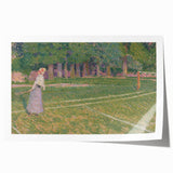 Baroque Art Elegant Garden Scene - Impressionist Baroque Art Print