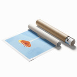 Extra large rolled canvas featuring a floral art design in soft pastel shades.