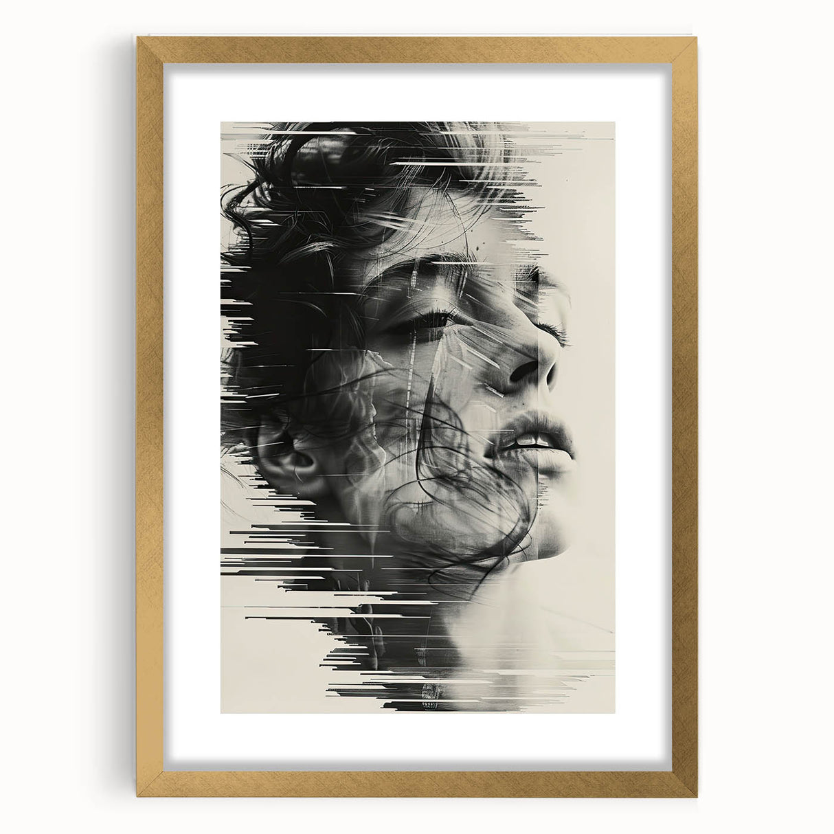 Modern Dining Room Art - Abstract Black and White Wall Decor