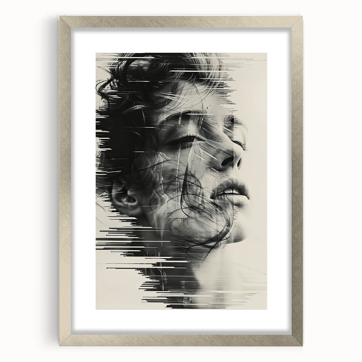 Modern Dining Room Art - Abstract Black and White Wall Decor