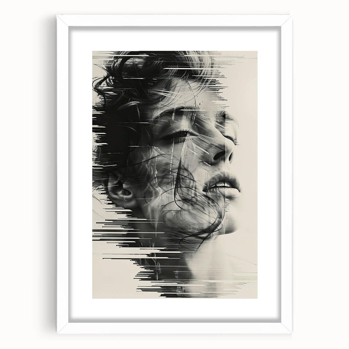 Modern Dining Room Art - Abstract Black and White Wall Decor