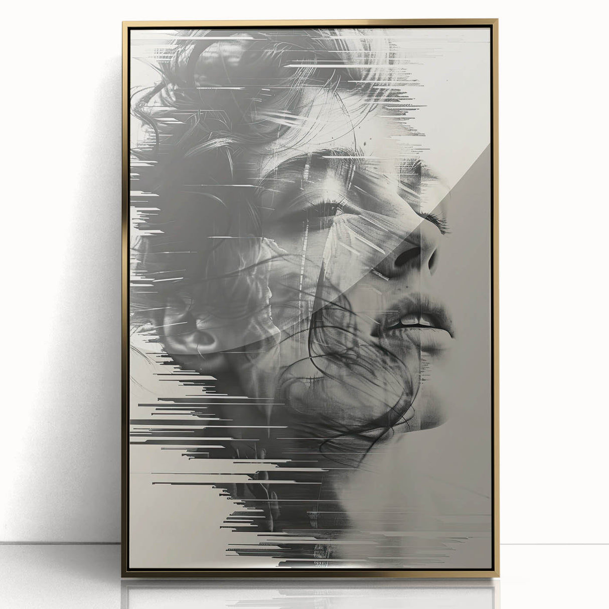 Modern Dining Room Art - Abstract Black and White Wall Decor
