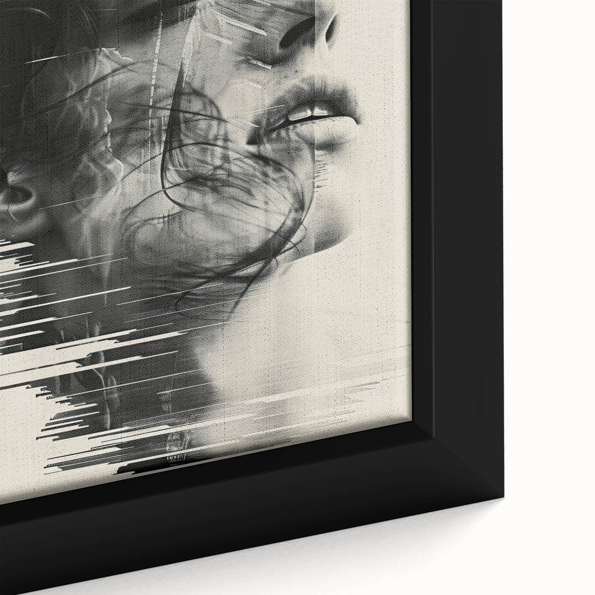 Modern Dining Room Art - Abstract Black and White Wall Decor