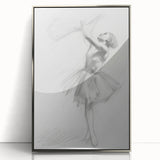 Framed abstract figurative art piece in silver acrylic, showcasing fluid shapes and dynamic colors, perfect for modern home decor or a stylish gallery wall.