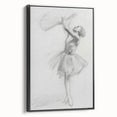 Abstract figurative framed canvas artwork showcasing a modern design with bold colors and intricate patterns, viewed from the side to highlight its depth and texture.