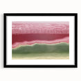 Abstract landscape artwork framed in a sleek black mat, showcasing vibrant colors and fluid shapes, perfect for modern home decor. Ideal for art enthusiasts.