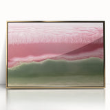 Framed abstract landscape artwork featuring vibrant gold tones and intricate textures, perfect for modern home decor or office spaces, adding elegance and sophistication.