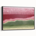 Framed abstract landscape canvas art in black, showcasing a modern design with vibrant colors and textures, ideal for contemporary home decor.