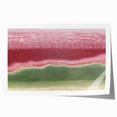 Abstract landscape print showcasing vibrant colors and fluid shapes, rolled for easy transport, perfect for modern home decor enthusiasts. Ideal for adding artistic flair to any space.