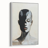 Framed minimalist wall art featuring an abstract design in soft white tones, showcasing elegant simplicity and modern decor style, perfect for enhancing interior spaces.