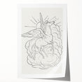 Expressionist Wall Art: Pegasus Flying Through Clouds