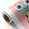 Cute Green Dinosaur Wall Art - Girls Room & Nursery Decor