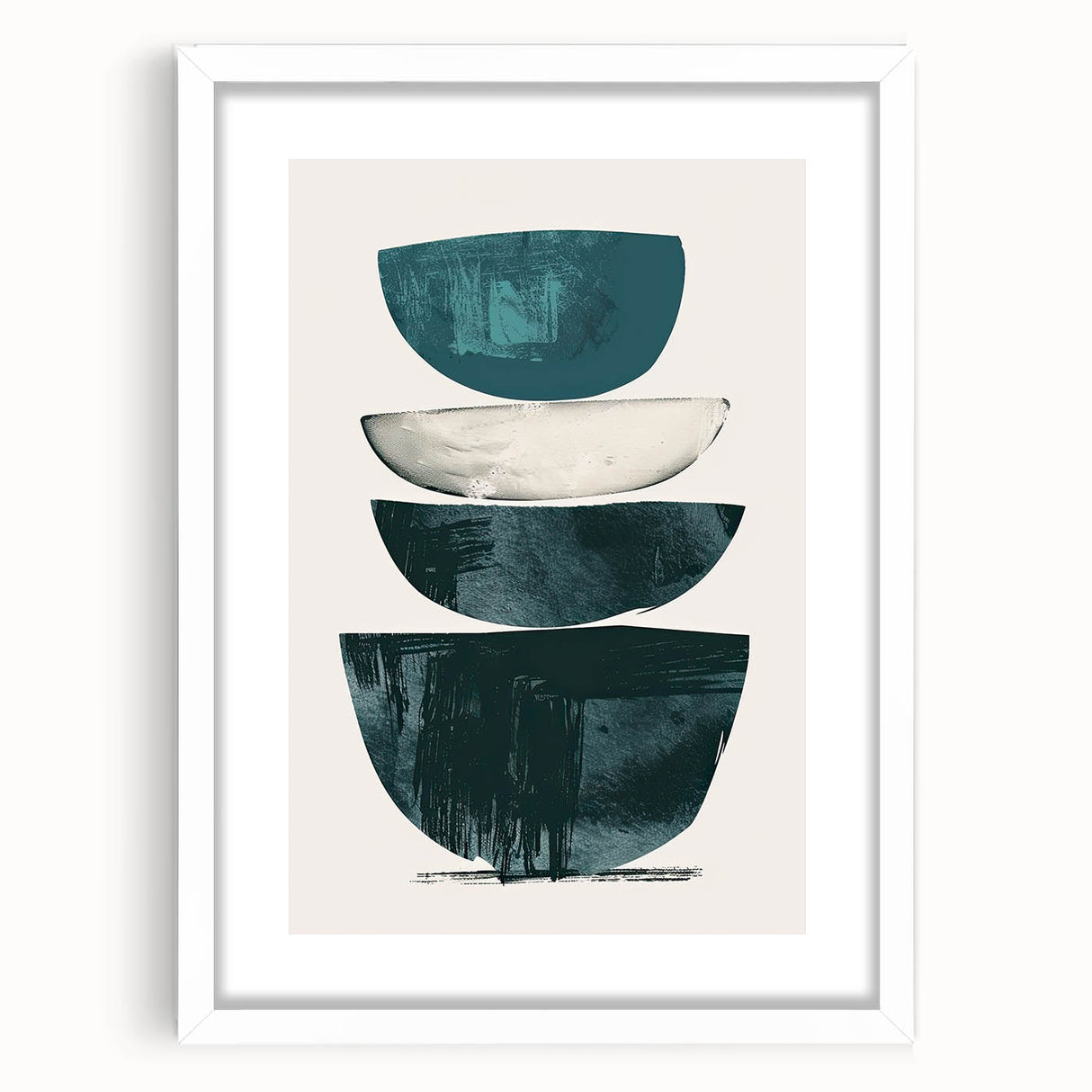 Dining Room Wall Art - Minimalist Abstract Stacked Bowls