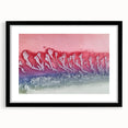 Abstract landscape artwork framed in sleek black, showcasing vibrant colors and intricate textures, ideal for modern home decor or office settings.