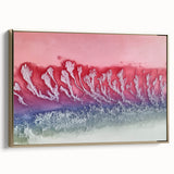 Framed abstract landscape canvas art in gold, showcasing a vibrant blend of colors and textures, perfect for modern home decor and artistic interiors.