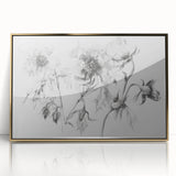 Framed acrylic artwork showcasing vibrant abstract florals in gold and pastel colors, ideal for modern home decor and art enthusiasts. Perfect for enhancing living spaces.