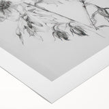 Abstract floral design on rolled canvas showcasing vibrant colors and intricate patterns, elegantly packaged in a protective cardboard tube for delivery.
