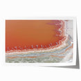 Abstract landscape print showcasing vibrant colors and fluid shapes, rolled and ready for display, perfect for modern home decor and artistic ambiance.