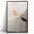 Framed abstract minimalist wall art in black acrylic, showcasing geometric shapes and clean lines, perfect for modern decor in contemporary settings.
