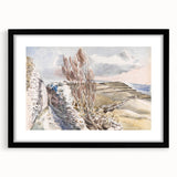 Pastoral Coastal Landscape - Soft Modern Wall Art in Earthy Tones