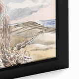 Pastoral Coastal Landscape - Soft Modern Wall Art in Earthy Tones