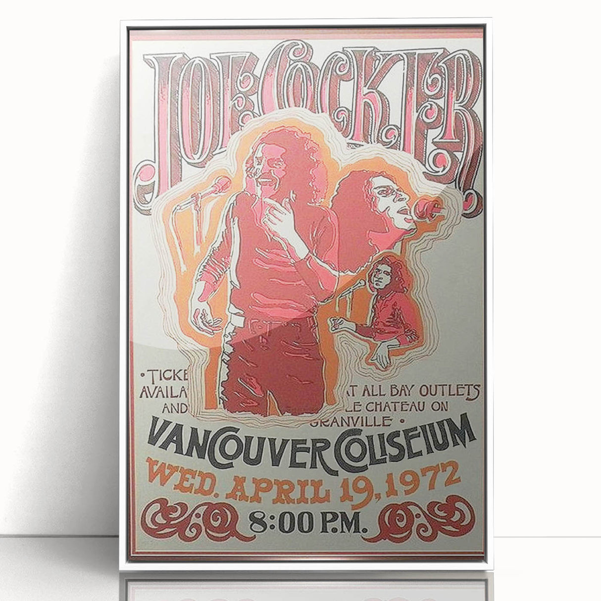 Joe Cocker Retro Wall Art Vintage Prints Mid-Century Modern Poster