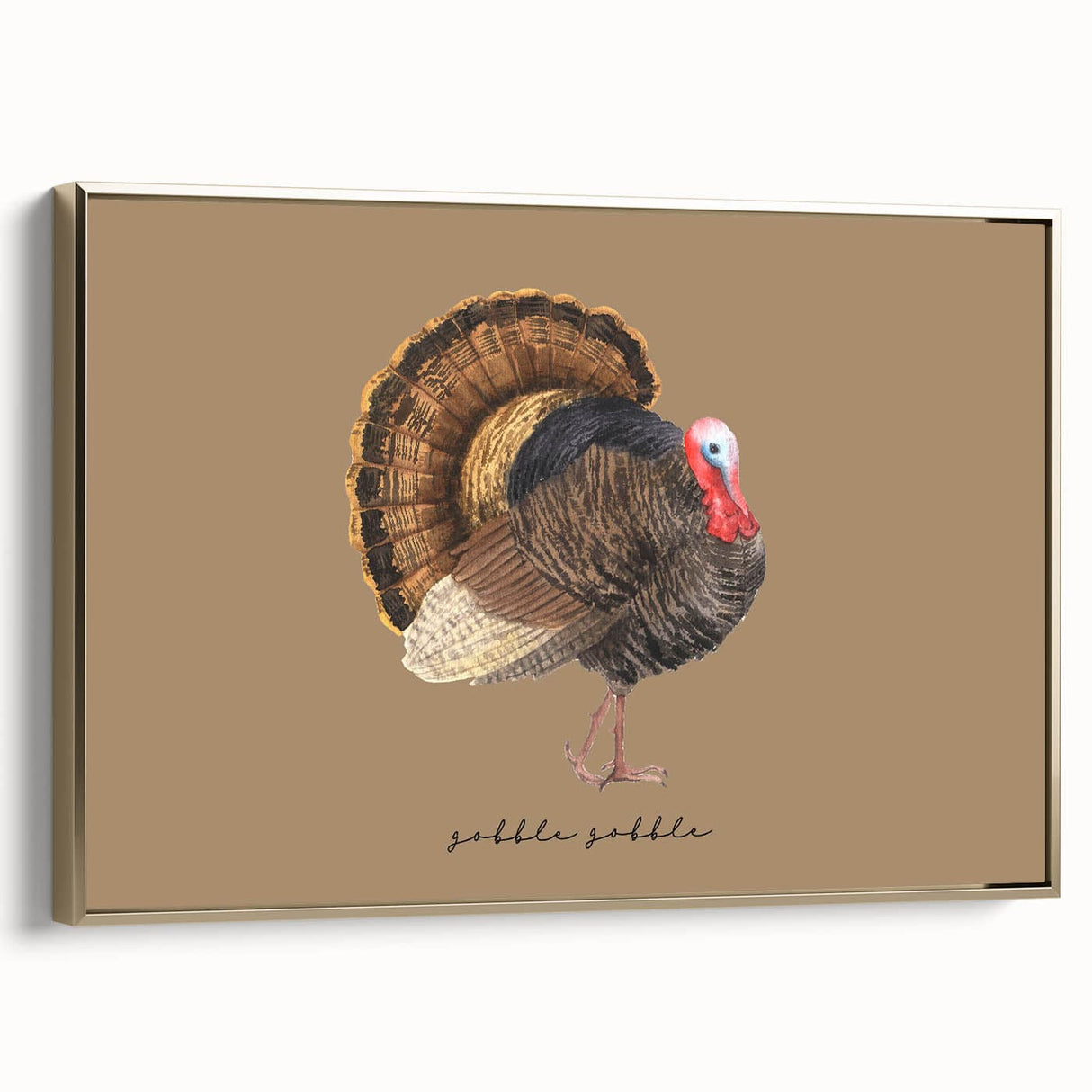 Framed canvas wall art featuring a vintage-style landscape painting with autumnal tones, ideal for bedroom decor.
