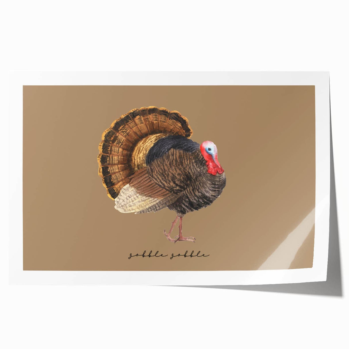 Extra large rolled print of a fall-themed floral artwork in warm orange and brown tones, suitable for dining room wall decor.