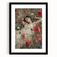 Abstract figurative wall art frame in black with a mat, showcasing a modern design that enhances contemporary decor, ideal for stylish home interiors.