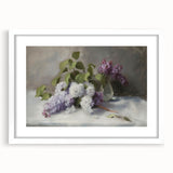 Abstract floral art print in a white frame with a mat, showcasing vibrant colors and intricate designs, perfect for modern home decor and interior styling.