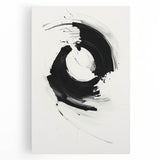 Abstract minimalist wall art on stretched canvas, showcasing soft pastel colors and geometric shapes, perfect for modern home decor or office spaces.