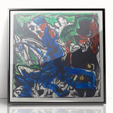 Abstract Expressionist Wall Art: Dynamic Color Burst