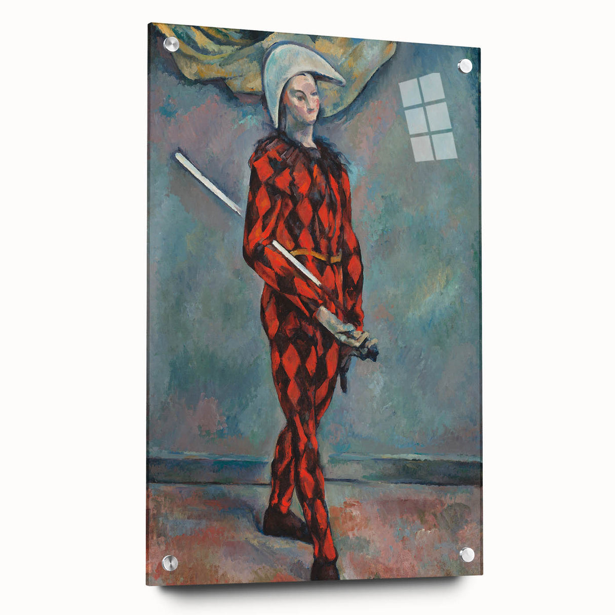 Impressionist Harlequin Wall Art - Paul Cézanne's Colorful Character Print
