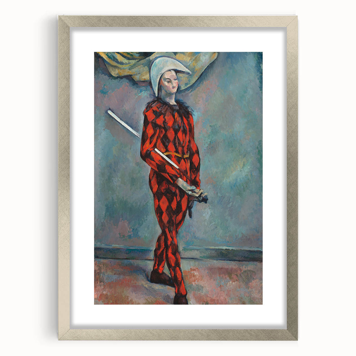 Impressionist Harlequin Wall Art - Paul Cézanne's Colorful Character Print