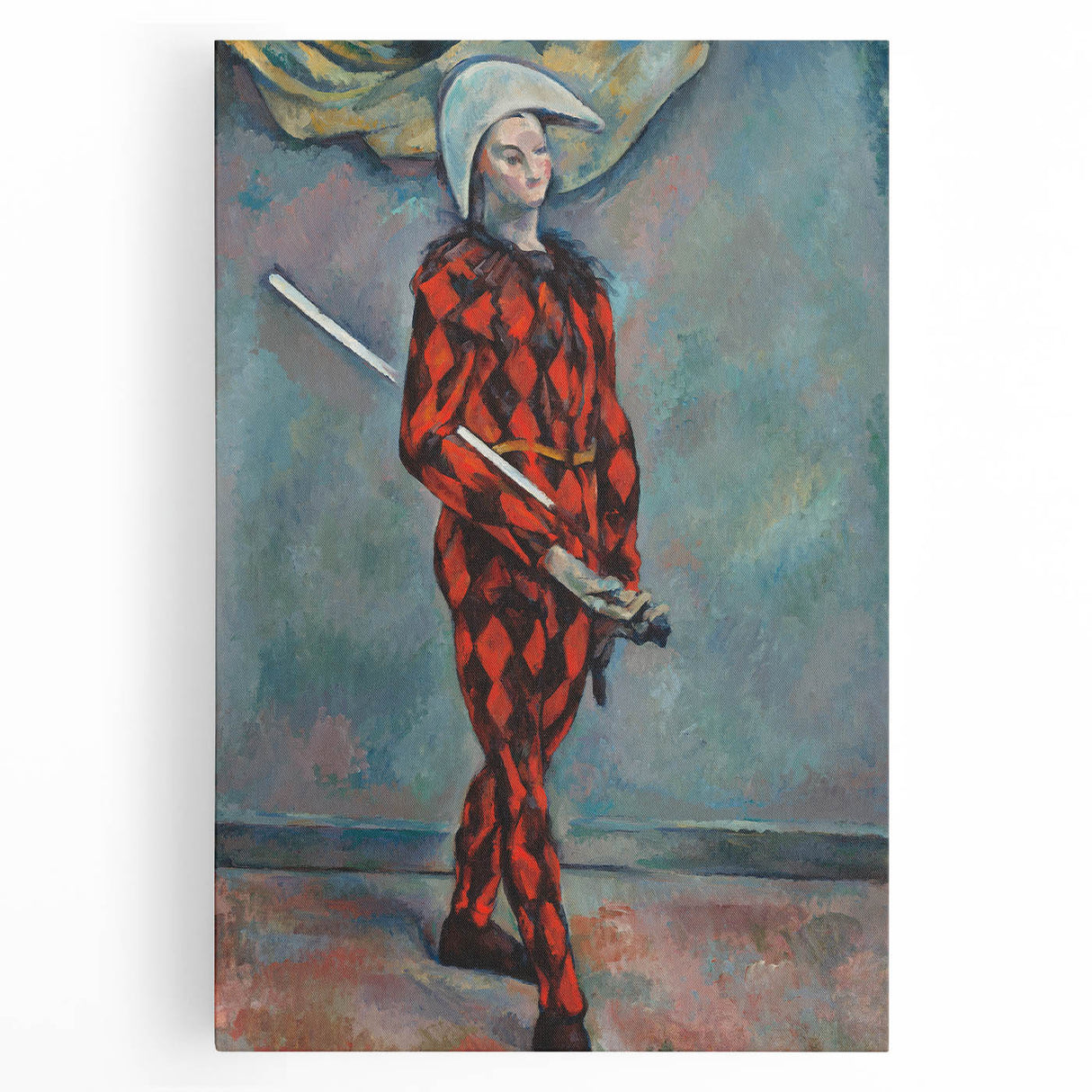 Impressionist Harlequin Wall Art - Paul Cézanne's Colorful Character Print