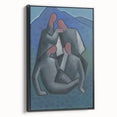 Abstract Figures - Modern Wall Art with Bold Shapes in Cool Tones