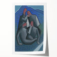 Abstract Figures - Modern Wall Art with Bold Shapes in Cool Tones