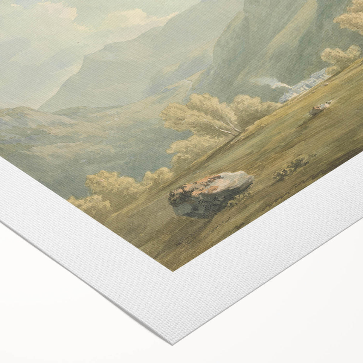 Peaceful Mountain Village Realism Art Print – Fine Art Realism