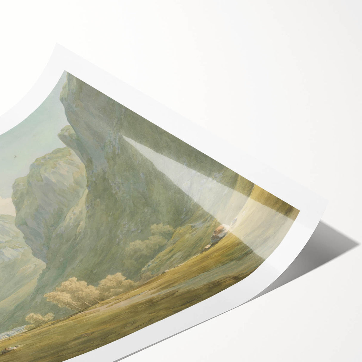Peaceful Mountain Village Realism Art Print – Fine Art Realism