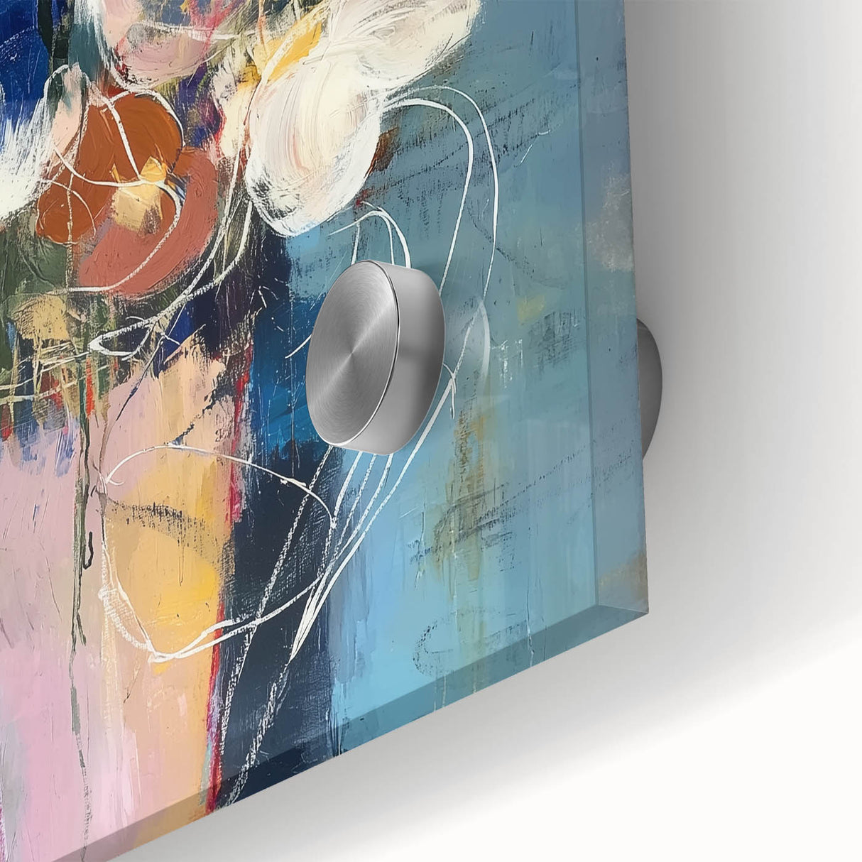Acrylic Dining Room Artwork - Abstract Floral Bouquet