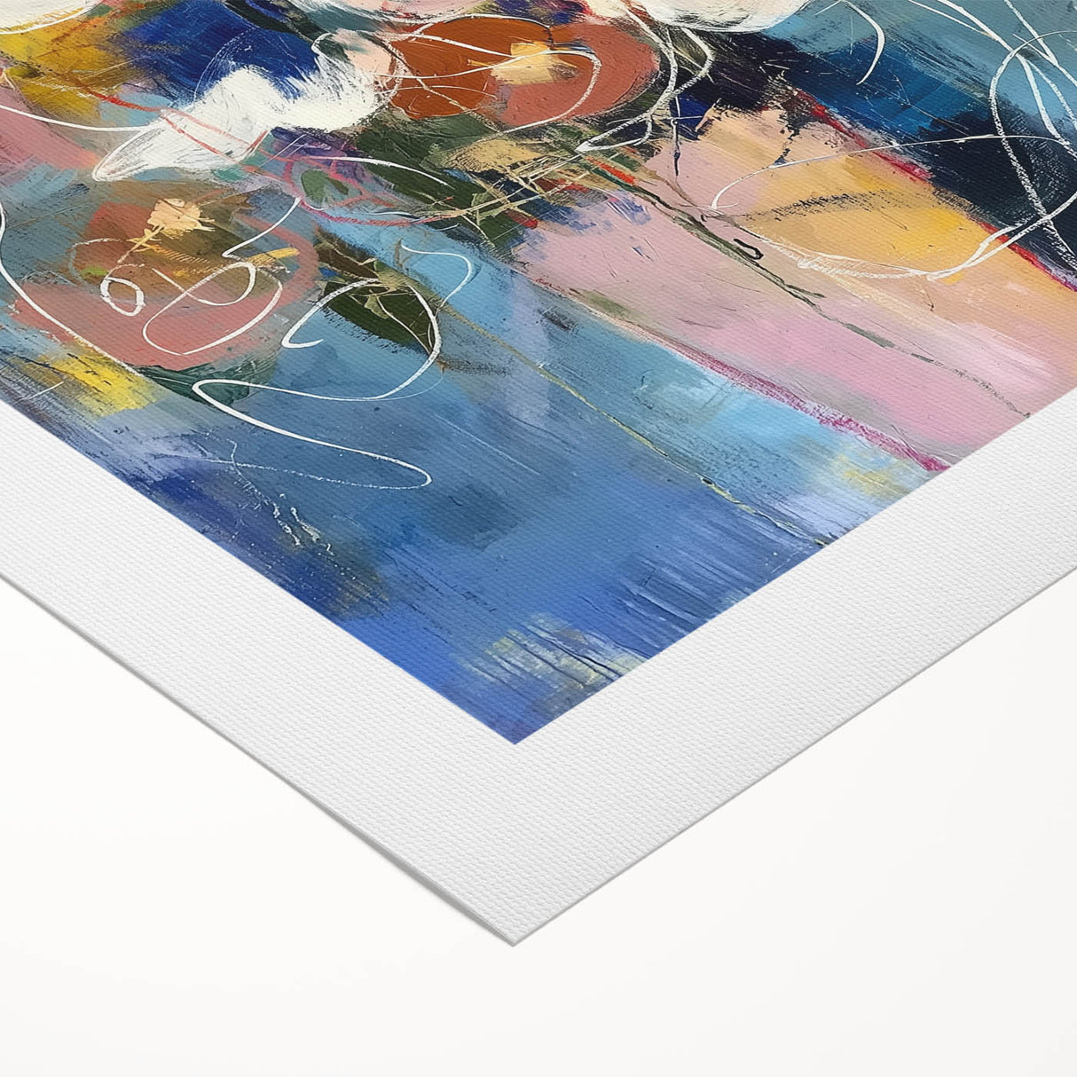 Acrylic Dining Room Artwork - Abstract Floral Bouquet