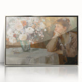 Framed abstract figurative artwork featuring elegant silver accents and dynamic shapes, ideal for modern home decor. Perfect for adding a sophisticated touch to any room.