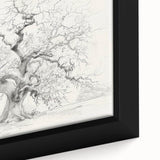 Close-up of an abstract floral canvas art piece, showcasing vibrant colors and intricate details, elegantly framed for modern home decor.