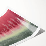 Abstract landscape rolled print showcasing vibrant hues of blue and orange, featuring a dynamic, textured design that evokes a sense of depth and movement, packaged securely in a cardboard tube for easy transport and display.