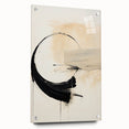 Abstract minimalist wall art design displayed in a side view, showcasing vibrant colors and unique patterns, mounted with pins for an artistic touch.