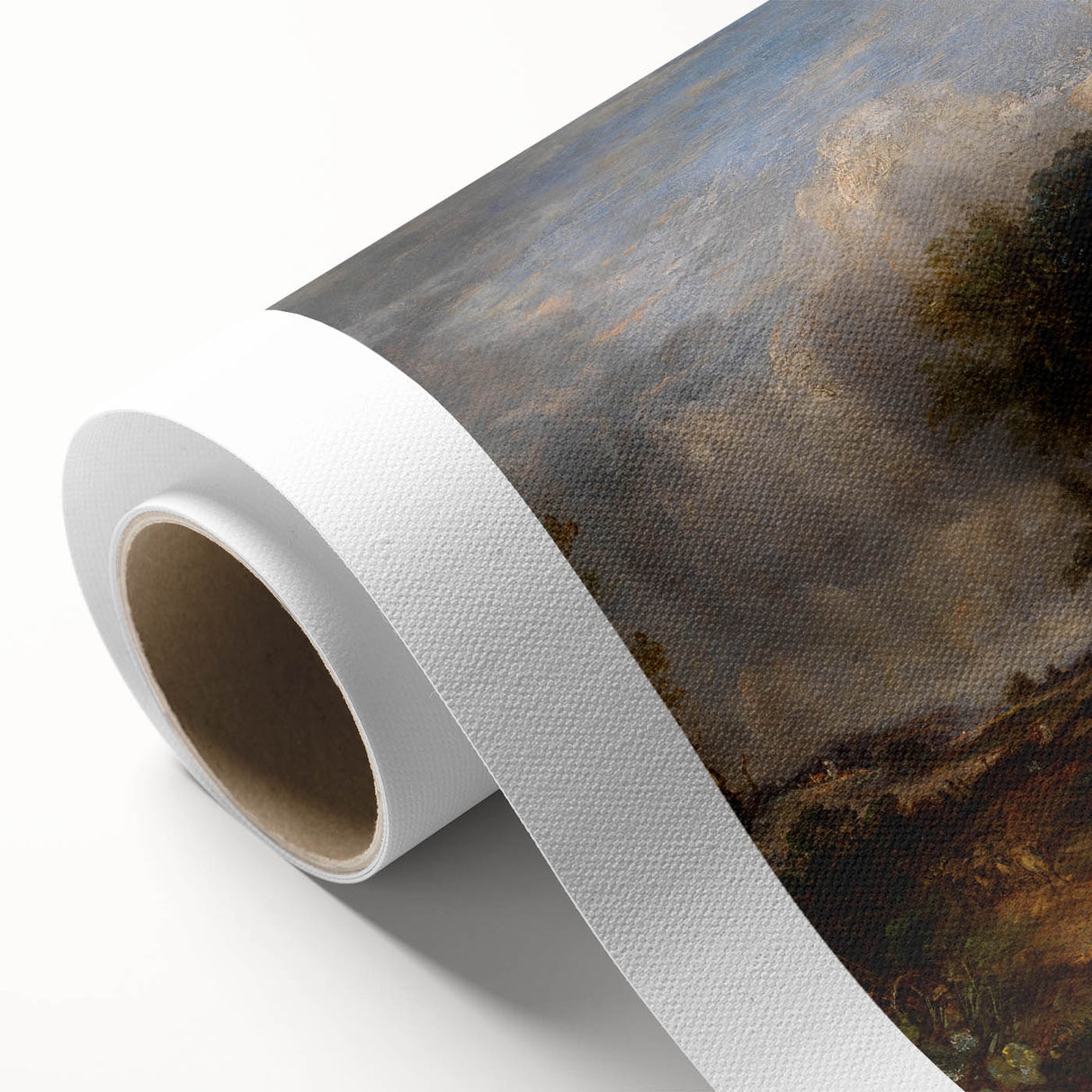 Rustic Realism Art Print of Countryside Cottage and Farm Landscape