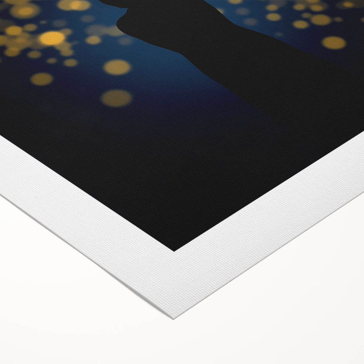 Silent Glow – Emotive Silhouette with Bokeh Light Wall Art Print