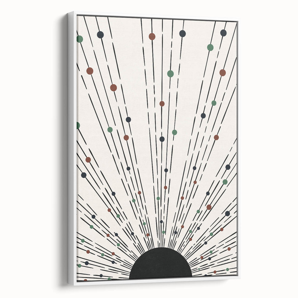 Dining Room Wall Decor – Abstract Sunburst Canvas Print